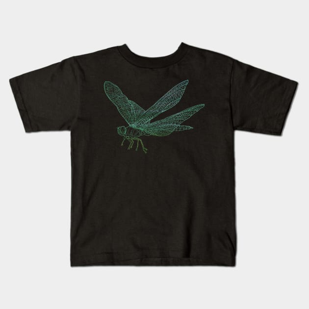 Dragonfly Kids T-Shirt by davidbushell82